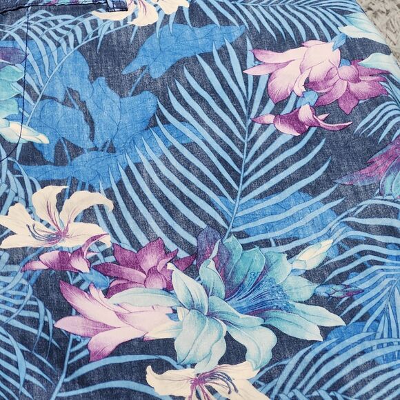 Tommy Bahama Swim Trunks Casual Shorts Mens XXL 2XL Blue Yellow Floral Lined - Picture 13 of 14
